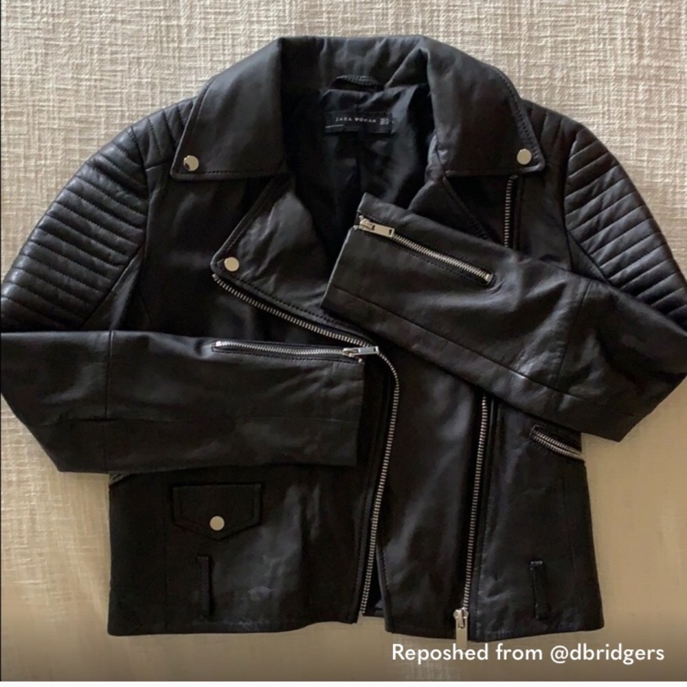 Zara Rocker Leather Jacket 🤘🏻✨.
